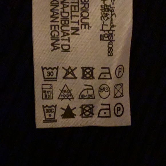 NWT. Zara Black Knit Midi Dress with Crossed Straps. Size S. - Picture 8 of 8